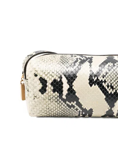 Khaite Mini Kye Snakeskin Embossed Leather Crossbody Bag In Burgundy