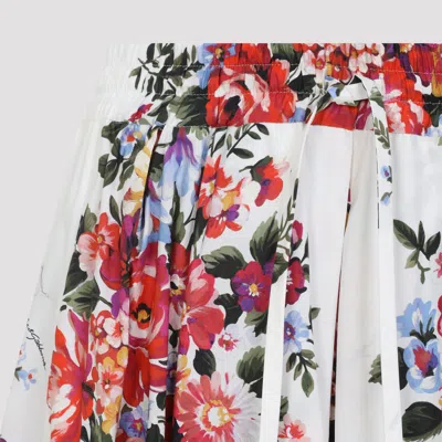 Dolce & Gabbana 'mazzo Di Fiori' Skirt In White