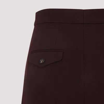 Chloé Suits Pant With Waist Pleats Trousers Bordeaux In Burgundy