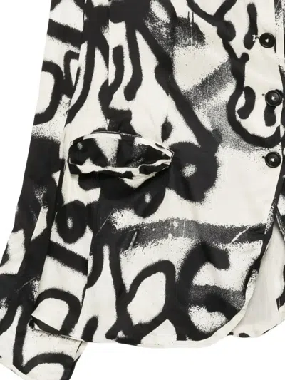 Rundholz Graffiti-print Blazer In Multi