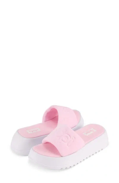 Floopi Terry Platform Slide Sandal In Multi