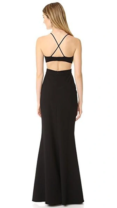 Shop Jill Jill Stuart Sleeveless Cutout Gown In Black