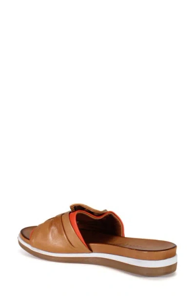 Diba True Prod Igee Leather Flat Sandal In Brown