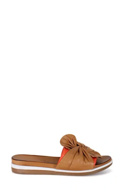Diba True Prod Igee Leather Flat Sandal In Brown