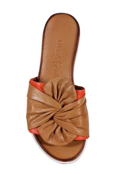 Diba True Prod Igee Leather Flat Sandal In Brown