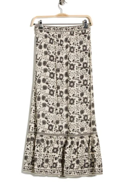 Max Studio Button Front Maxi Skirt In Gray