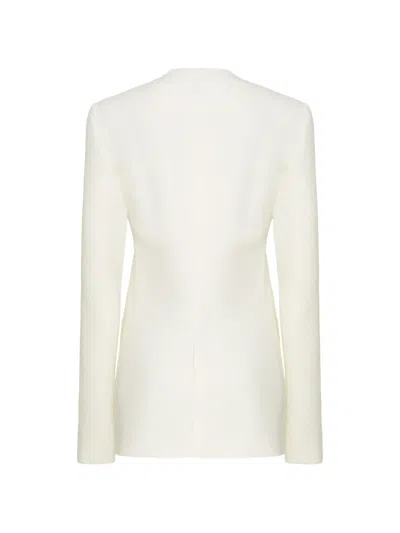 Adam Lippes Lazarus Collarless Jacket In Neutral