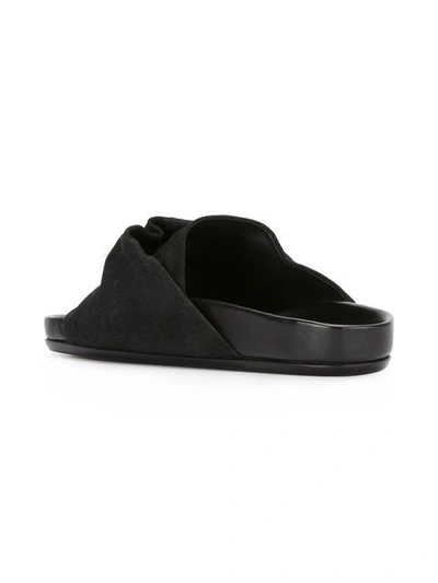 Shop Rick Owens Mobius Granola Slides - Black