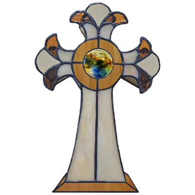 Dale Tiffany Cross Accent Table Lamp In Multi