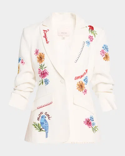 Cinq À Sept Cinq A Sept Celeste Vine Scrunched Cheyenne Blazer In Multi