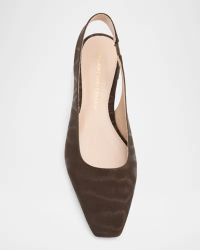 Stuart Weitzman Stassi Moire Slingback Flats In Multi