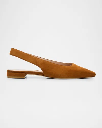 Stuart Weitzman Stassi Suede Slingback Flats In Multi