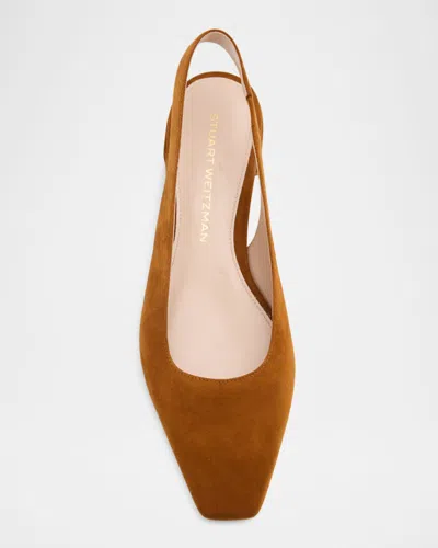 Stuart Weitzman Stassi Suede Slingback Flats In Multi