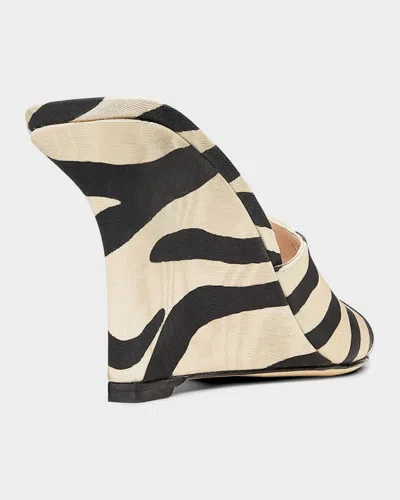 Stuart Weitzman 85mm Vinnie Zebra-printed Wedge Mules In Multi
