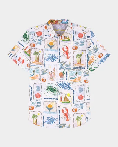 Robert Graham Isla Vista Short Sleeve Seersucker Button-up Shirt In Multi