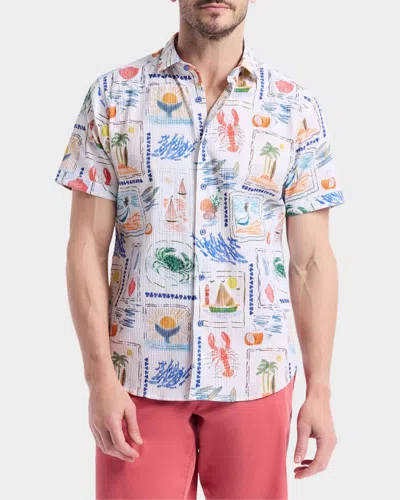 Robert Graham Isla Vista Short Sleeve Seersucker Button-up Shirt In Multi