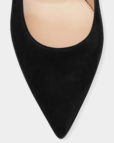 Gianvito Rossi Decollette Piper Pump In Soft Suede With Pointed Toe In Brown