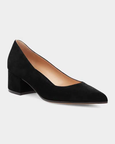 Gianvito Rossi Decollette Piper Pump In Soft Suede With Pointed Toe In Brown