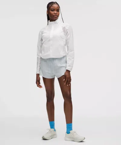 Lululemon Ventilated Packable Running Jacket In White