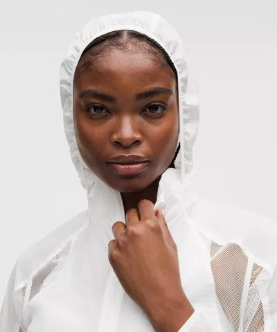 Lululemon Ventilated Packable Running Jacket In White