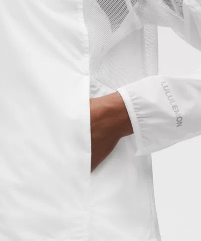 Lululemon Ventilated Packable Running Jacket In White