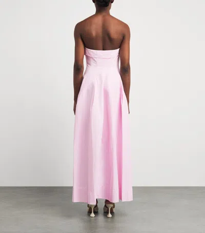 Simkhai Womens Daisy Avril Strapless Bustier Cotton-blend Maxi Dress In Pink