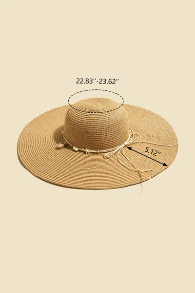 Cupshe Seashell Chain Straw Hat In Brown