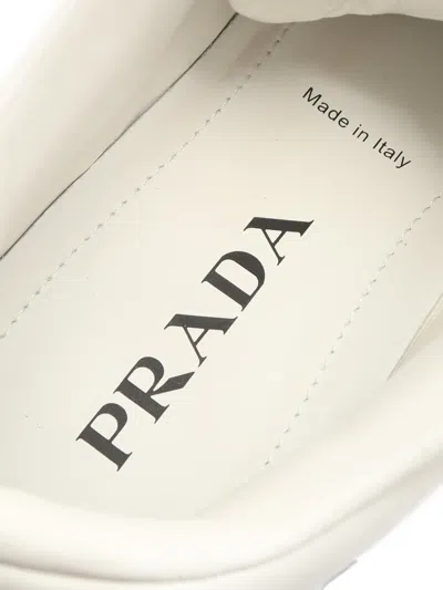 Pre-owned Prada 2010s Triangle-logo Sneakers In White