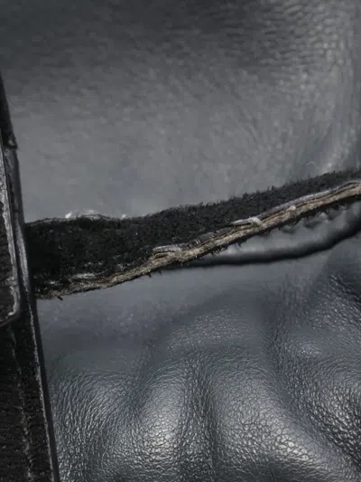 Pre-owned Saint Laurent 2000s Teddy Leather Backpack In Gray