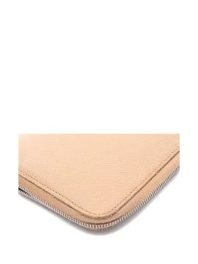 Pre-owned Hermes 2017 Azap Long Wallet In Neutral