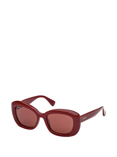 Max Mara Eyewear Rectangular-shape Sunglasses In Red