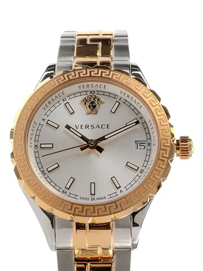 Versace Greca 36mm Watch In Silver