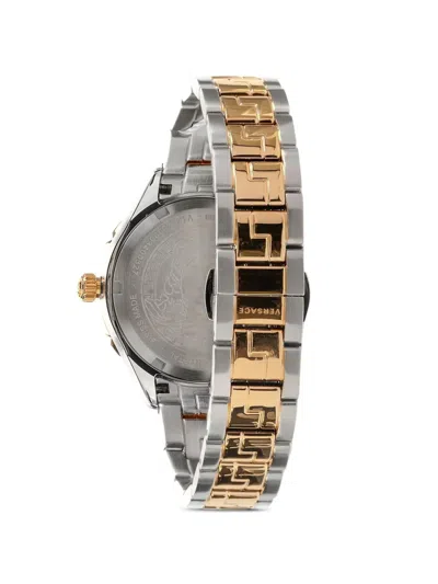 Versace Greca 36mm Watch In Silver