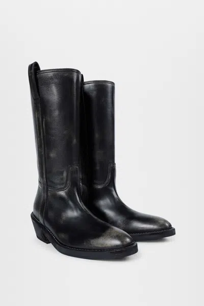 Ann Demeulemeester Laxit Pull On Boots In Black