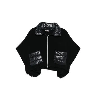 Herno Wool And Nylon Short Down Jacket In Black