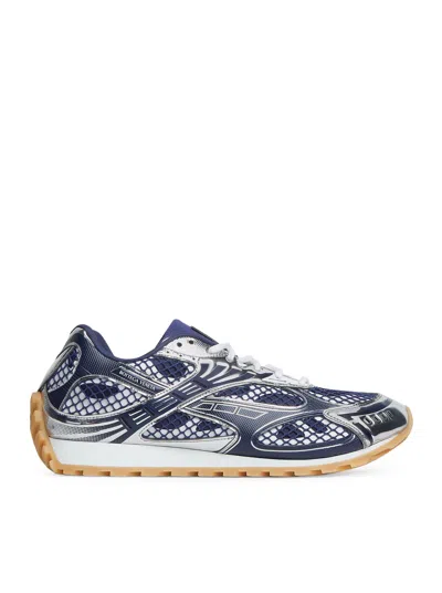 Bottega Veneta Technical Fishnet Orbit Sneaker In Blue