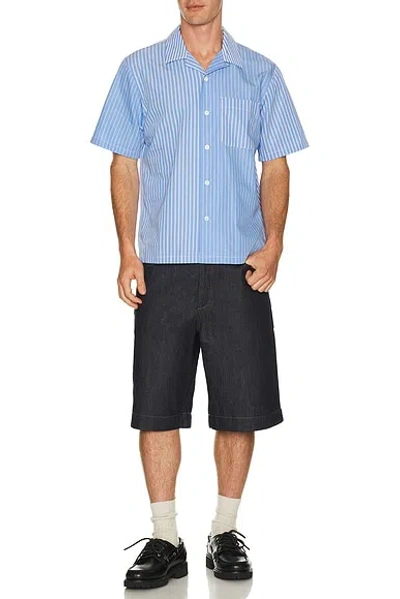 Rag & Bone Avery Poplin Shirt Blmst In Blue