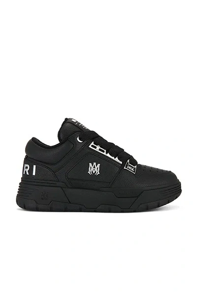 Amiri Men Black Sneakers With Logo Patch On The Side And Logo Lettering On The Rear In Leather Man In Black