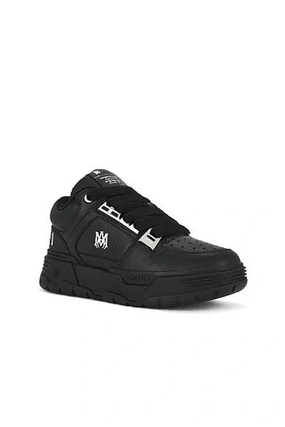 Amiri Men Black Sneakers With Logo Patch On The Side And Logo Lettering On The Rear In Leather Man In Black