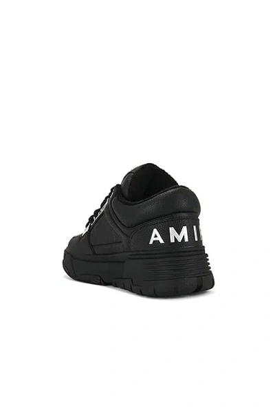 Amiri Men Black Sneakers With Logo Patch On The Side And Logo Lettering On The Rear In Leather Man In Black
