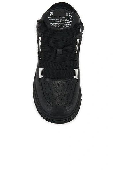 Amiri Men Black Sneakers With Logo Patch On The Side And Logo Lettering On The Rear In Leather Man In Black