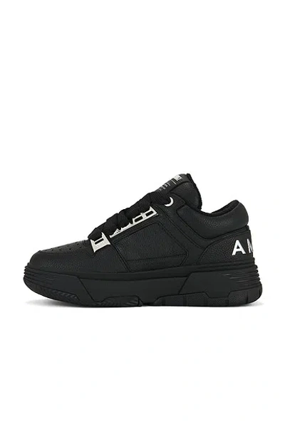 Amiri Men Black Sneakers With Logo Patch On The Side And Logo Lettering On The Rear In Leather Man In Black