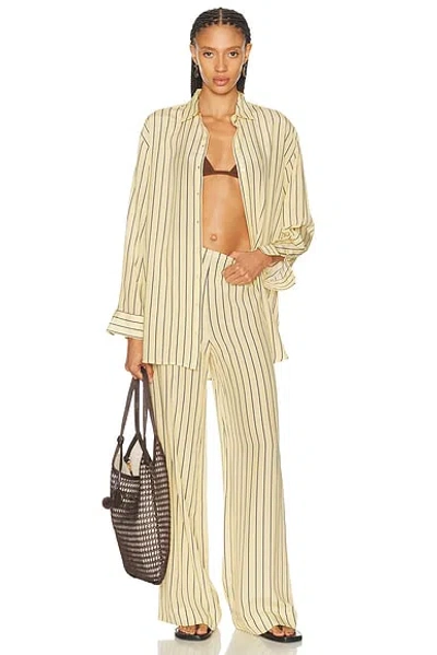 Staud Stroll Silk Pant In Neutral