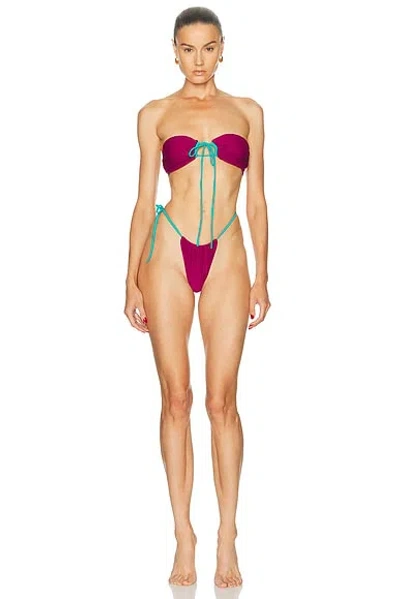 Heavy Manners Side Tie Bikini Bottom In Red
