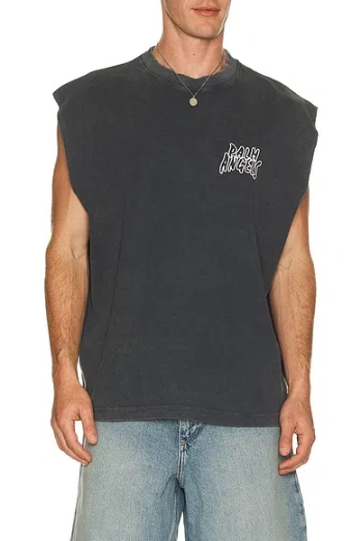 Palm Angels Distressed-detail Tank Top In Brown