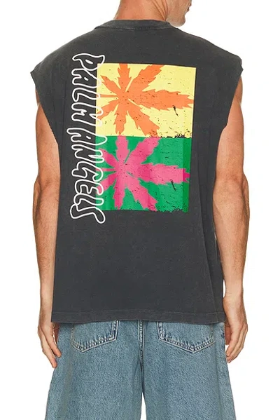 Palm Angels Distressed-detail Tank Top In Brown