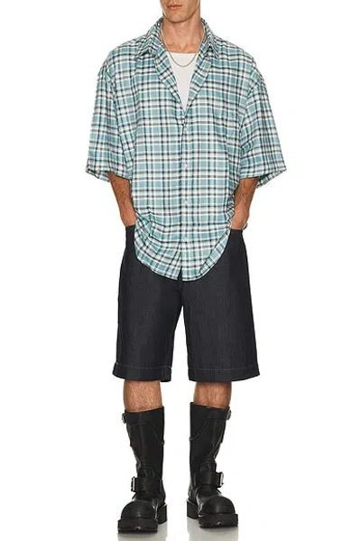 Acne Studios Fluid Check Flannel Midsummer Shirt In Multi