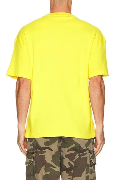 Palm Angels Palm Leaf Graphic T-shirt In Yellow