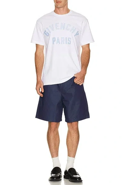 Givenchy Short Sleeve Crethestanesedew Neck T-shirt In White