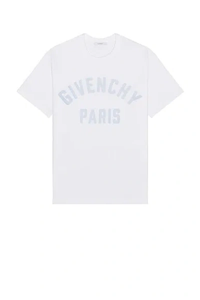 Givenchy Short Sleeve Crethestanesedew Neck T-shirt In White